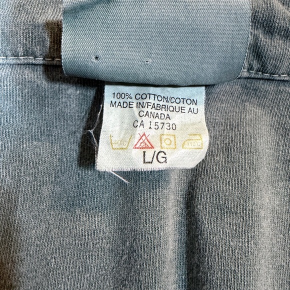 Vintage Made in Canada Cotton Polo Shirt Oversized Coastal Summer - Picture 3 of 4